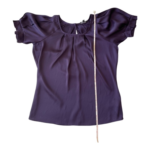 Y2K Express short sleeve eggplant top women's size XS NEW without tag - Picture 9 of 10